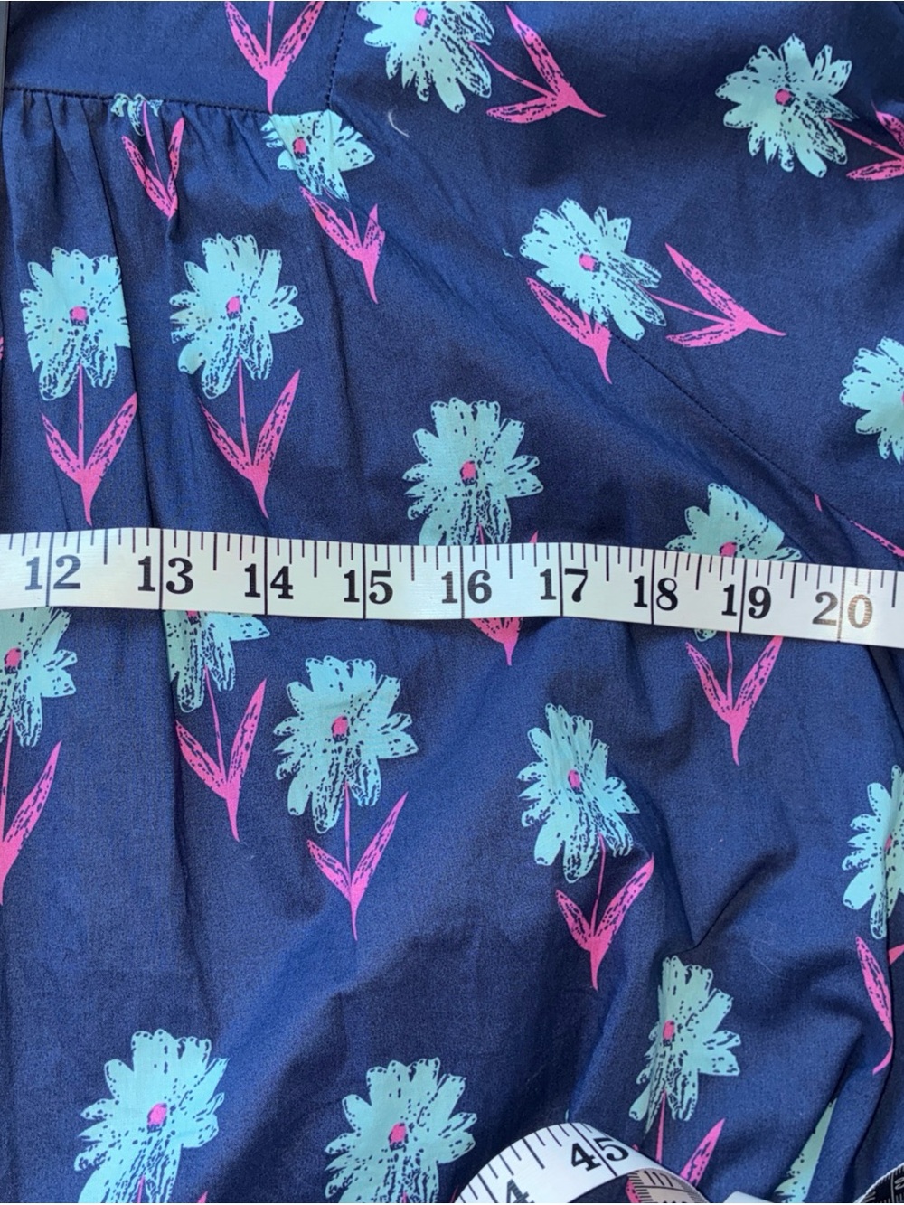 GIGIO Navy Midi Dress with Turquoise & Pink Floral Print - Picture 6 of 7
